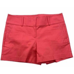 Ann Taylor Chino Mid Rise Signature Shorts Women’s Size 4 Red Pink Coral